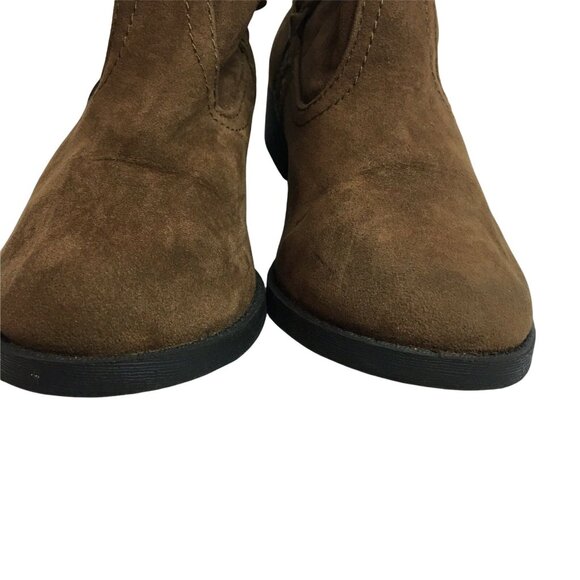 Womens Suede Ankle Boots Brown RC Report Size 6.5 M Winter Booties u - Picture 7 of 7